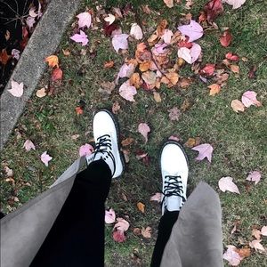 White Dr. martens 1469 boots